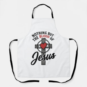 Tablier Rien que le Sang de Jésus Chemise Croix Vintage
