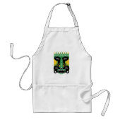 Tablier rituel tribal vert (Devant)