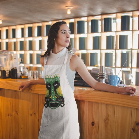 Tablier rituel tribal vert