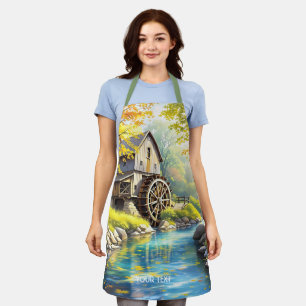 Tablier Rivière de moulin à eau en bois mou Imaginaire