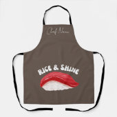 Tablier Riz et brillance, chat sushi (Recto)