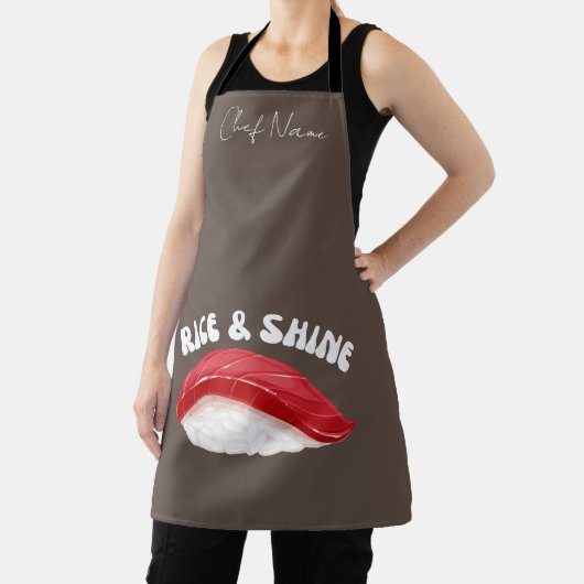 Tablier Riz et brillance, chat sushi (Insitu)