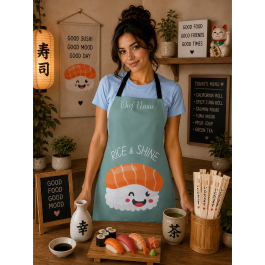 Tablier Riz et brillant, sushi