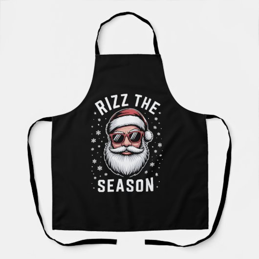 Tablier Rizz la Saison Noël Silly Funny Santa (Recto)