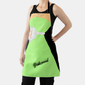 Tablier Robe de demoiselle d'honneur Sage vert avec Fleur (Insitu)