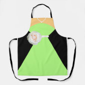 Tablier Robe de demoiselle d'honneur vert sauge avec une f (Recto)