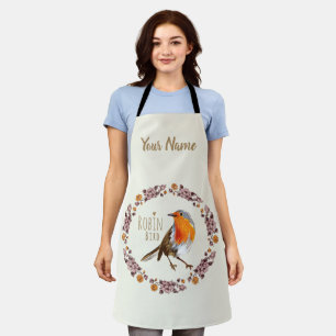 Tablier Robin Botanical Fleurs vintages pour amoureux des
