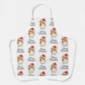 Tablier Robin Redbreast Festif Faune Joyeux Noël (Recto)