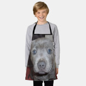 Tablier Robot bleu, Apon d'impression intégrale pour enfan (Porté)