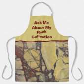 Tablier Rock Collector Humoristique Jaune Rouge Marbré Pie (Recto)