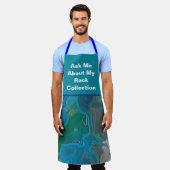 Tablier Rock Collector Humour Bleu Vert Marbré Pierre (Porté)