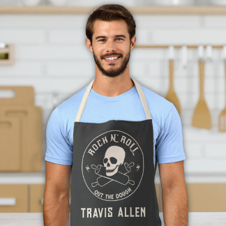 Tablier "Rock n'Roll" Drôle Chef pâtisserie et Cuisine hom