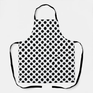 Tablier Rockabilly Classique des Années 50 Point Noir et B