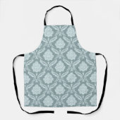 Tablier Rococo Damask Pattern Duck Egg Blue+Teal (Recto)