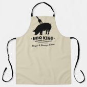Tablier Roi BBQ Votre Nom Boucher Cuisine (Recto)