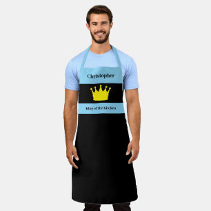 Tablier Roi de la cuisine nom couronne bleue