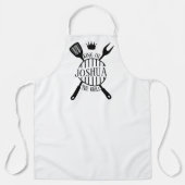 Tablier roi du barbecue grill cadeau pour lui papa (Recto)