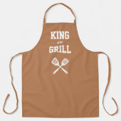 Tablier Roi du Grill Drôle Brun Clair Griller (Recto)