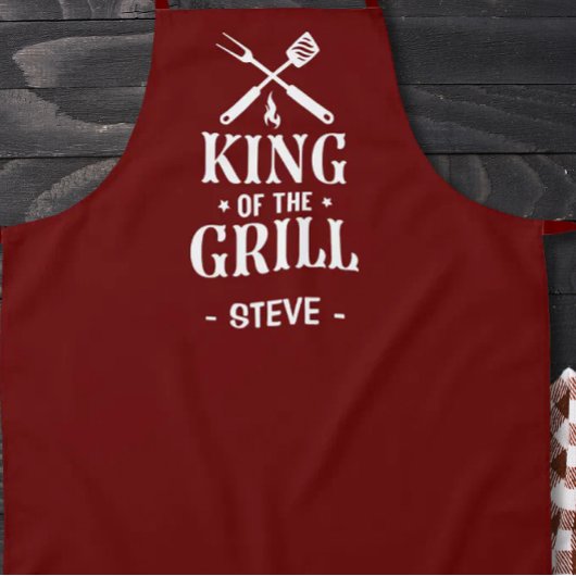 Tablier Roi du Grill Personalisé BBQ