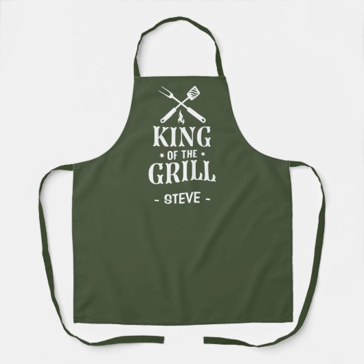 Tablier Roi du Grill Personalisé BBQ (Recto)