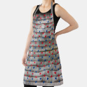 Tablier Roi du Grill rouge étoiles patriotique rustique (Insitu)