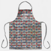 Tablier Roi du Grill rouge étoiles patriotique rustique (Recto)