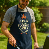 Tablier Roi du Grillon Apron de BBQ Drôle pour Hommes