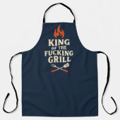 Tablier Roi du Grillon Apron de BBQ Drôle pour Hommes (Recto)