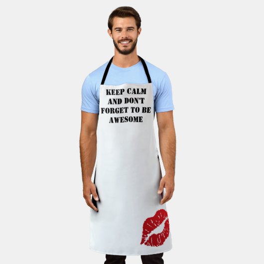 Tablier Romantic chic luxe red lips (Porté)