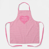 Tablier Romantic Classic Love Hearts Pattern Personalized (Recto)