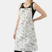 Tablier Romantic Cute, fleurs de prairie roses et feuilles (Insitu)