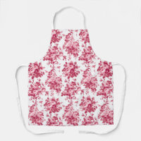 Romantique Vintage Rose-rose sur blanc