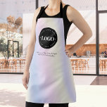 Tablier Rond Cercle Personnalisé Logo de l'entreprise Styl<br><div class="desc">Faites la promotion de votre entreprise avec ce tablier cool,  avec arrière - plan holographique,  logo et texte personnalisés. Ajoutez facilement votre logo et d'autres informations en cliquant sur l'option "personnaliser".</div>