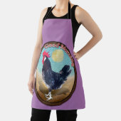 Tablier Rooster de Minorque Bonjour Vintage Oval (Insitu)