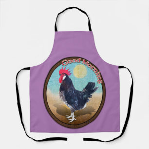 Tablier Rooster de Minorque Bonjour Vintage Oval