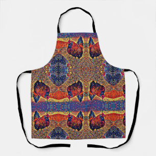 TABLIER ROOSTER ROUGE TOUT-POT D'IMPRESSION