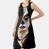 Tablier Rosa Sugar Skull Portrait (Insitu)