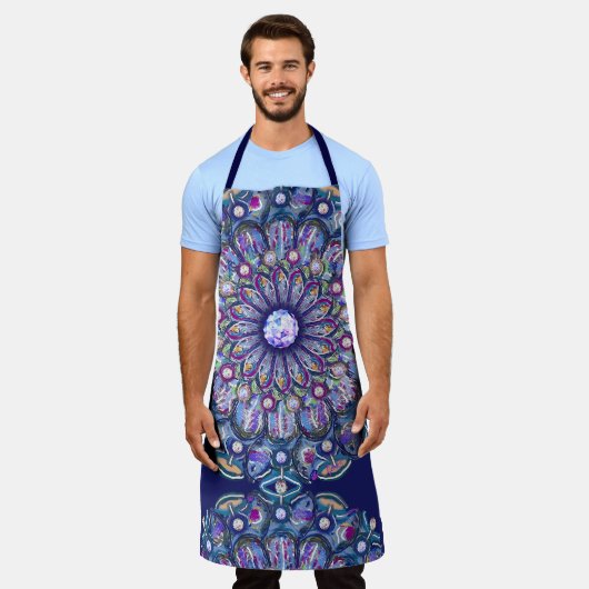 Tablier Rosace bleue (Porté)