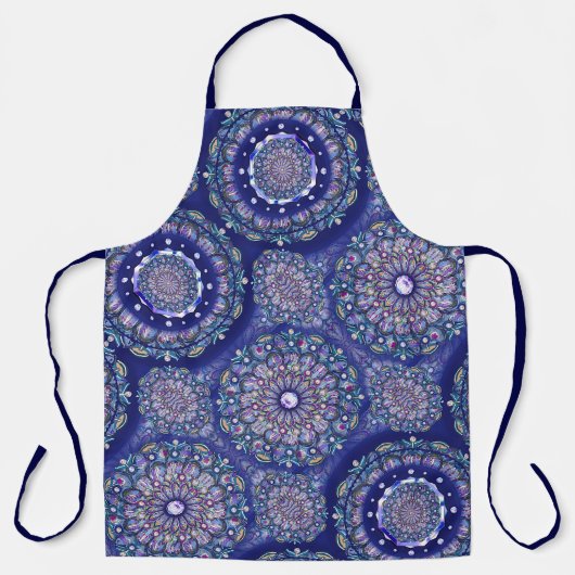 Tablier Rosace bleue (Recto)