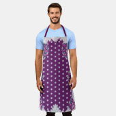 Tablier Rosace rouge cardinale et flocon de neige (Porté)