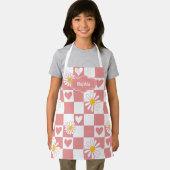 Tablier rose À damiers personnalisé (Insitu)