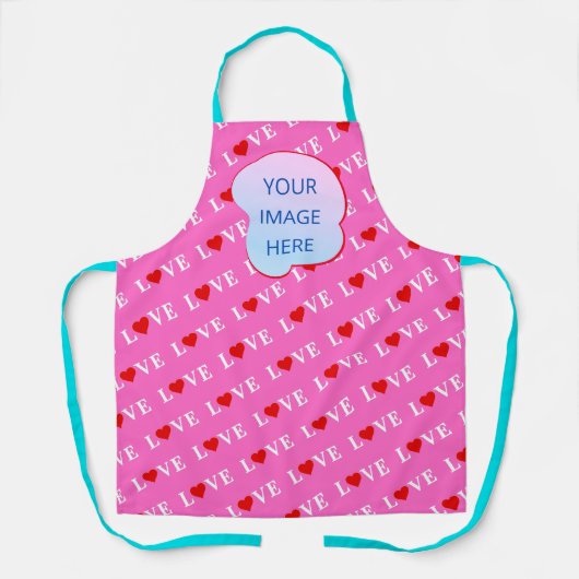 Tablier Rose AMOUR Moderne Chic (Recto)