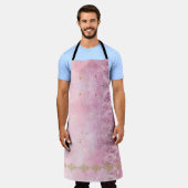 Tablier Rose baroque Damask Grunge - Apron (Porté)