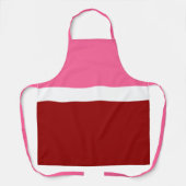 Tablier Rose Blanc Bordeaux Rouge Bloc de Couleur  (Recto)