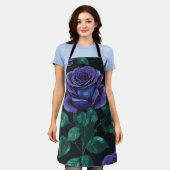 Tablier Rose bleu (Porté)
