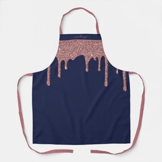 Tablier Rose bleu marine Parties scintillant étincelante o (Recto)