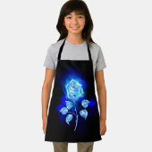 Tablier Rose bleue brûlante (Insitu)