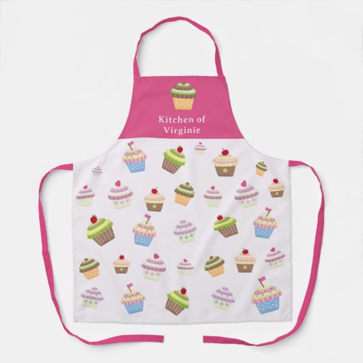 Tablier rose cupcake (Recto)