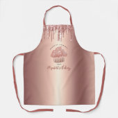 Tablier Rose Cupcake Gold Parties scintillant Drives boula (Recto)