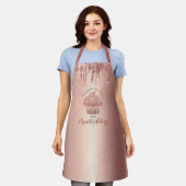 Tablier Rose Cupcake Gold Parties scintillant Drives boula (Porté)